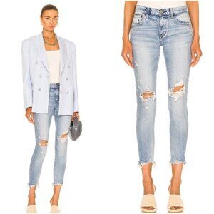 Moussy Vintage Altawoods Distressed Crop Jeans